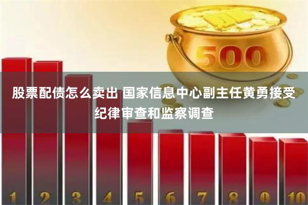 股票配债怎么卖出 国家信息中心副主任黄勇接受纪律审查和监察调查